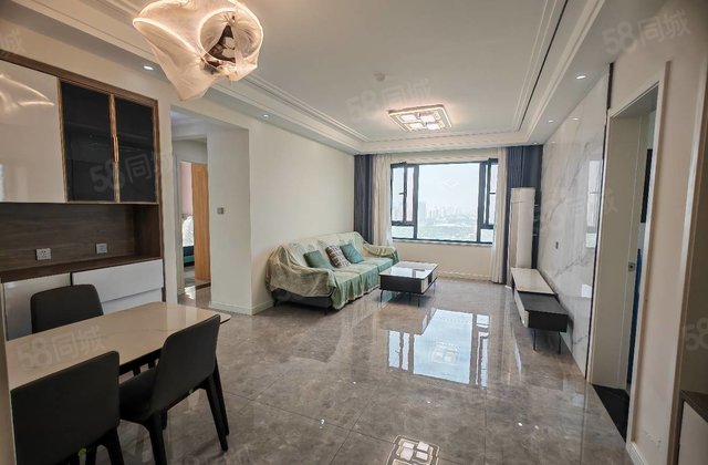 百合新城三期 112平精装三室两厅 徒骇河观景房带家具家电