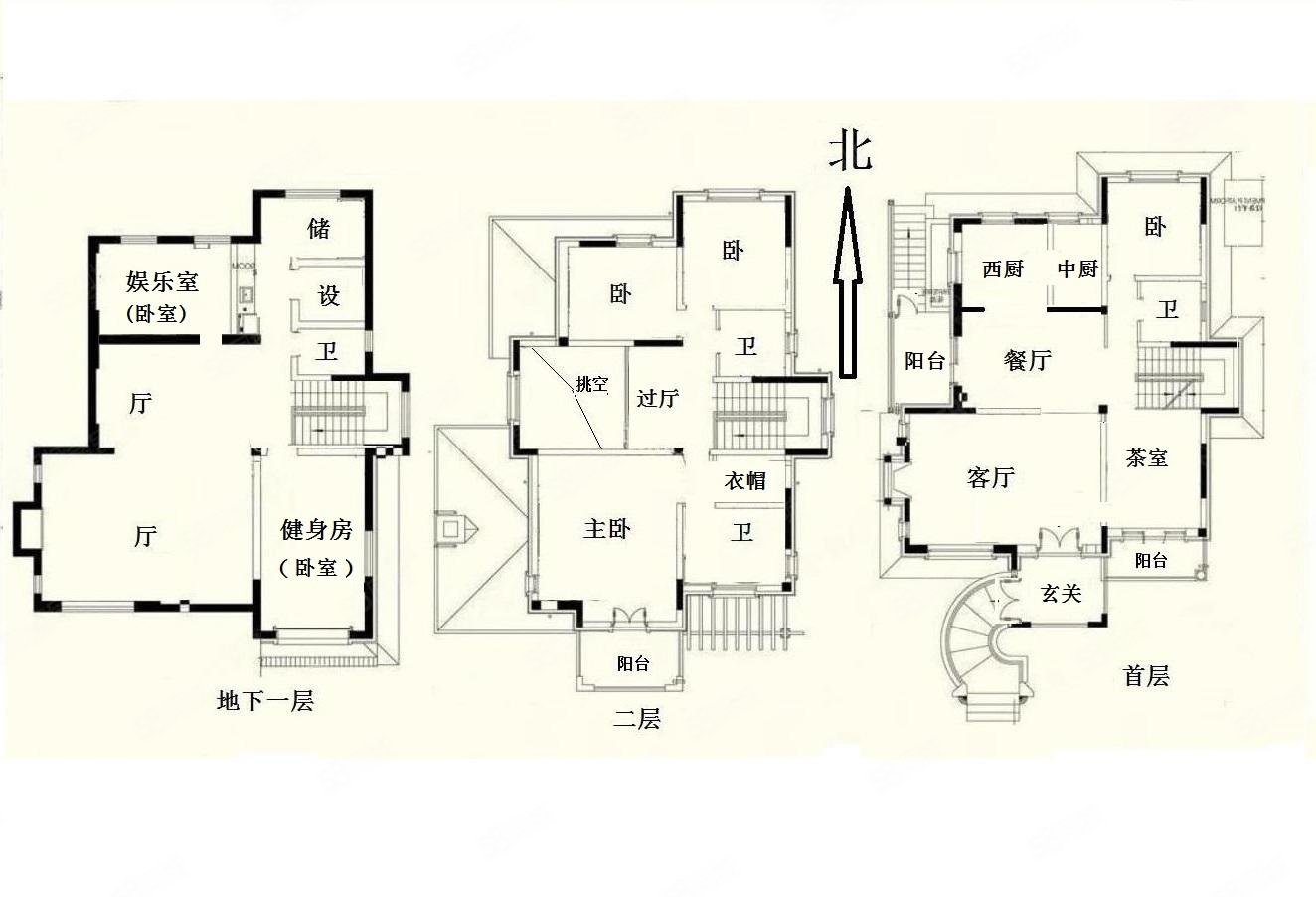 君山別墅6室5廳4衛(wèi)391.84㎡南北790萬(wàn)
