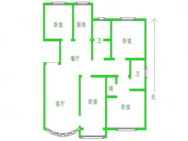 碧景华庭4室2厅2卫144.73㎡南北215万