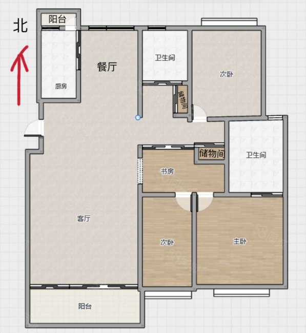 绿洲花园3室2厅2卫142.55㎡南北225万