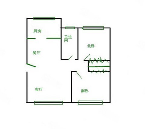 伟业御璟城(一期)2室2厅1卫86㎡南北43.6万