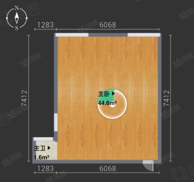 南翔茗座1室1厅1卫73.49㎡北39.8万