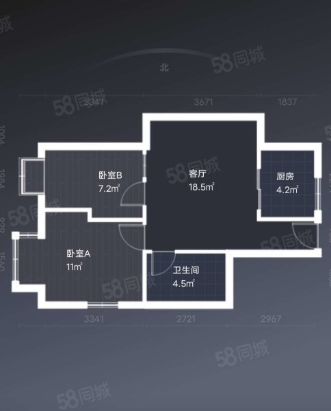 恒达大厦2室1厅1卫64.84㎡西南46万