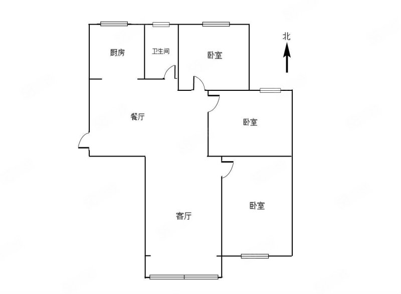 寿县城市中心广场3室2厅1卫114㎡南北68万