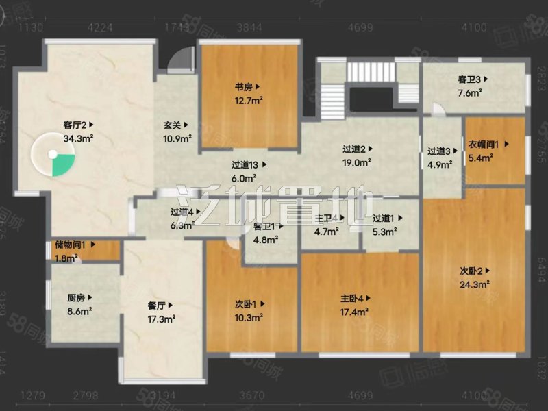 北京玫瑰园4室2厅1卫278㎡北2350万