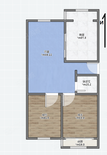 馨苑小区2室2厅1卫108.79㎡南155万