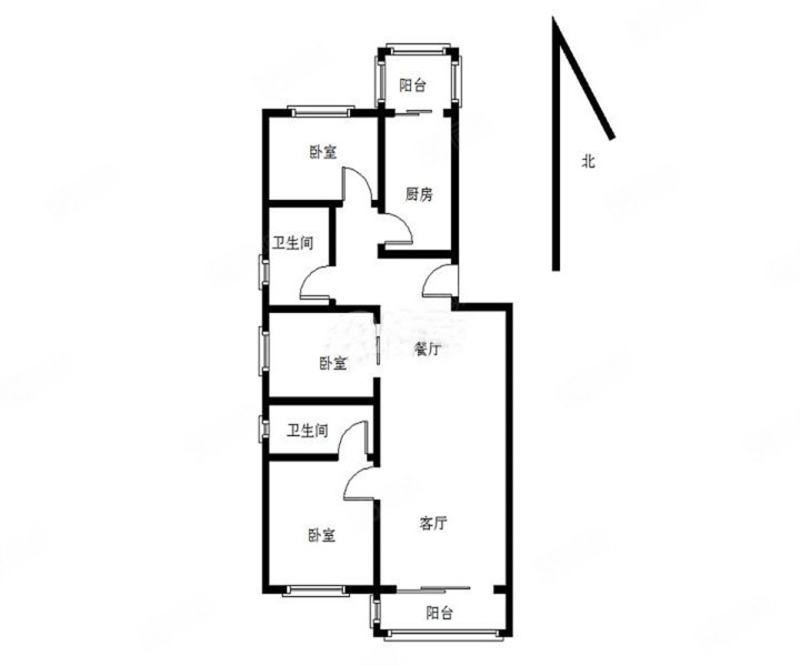 观海花园3室2厅2卫112㎡南北650万