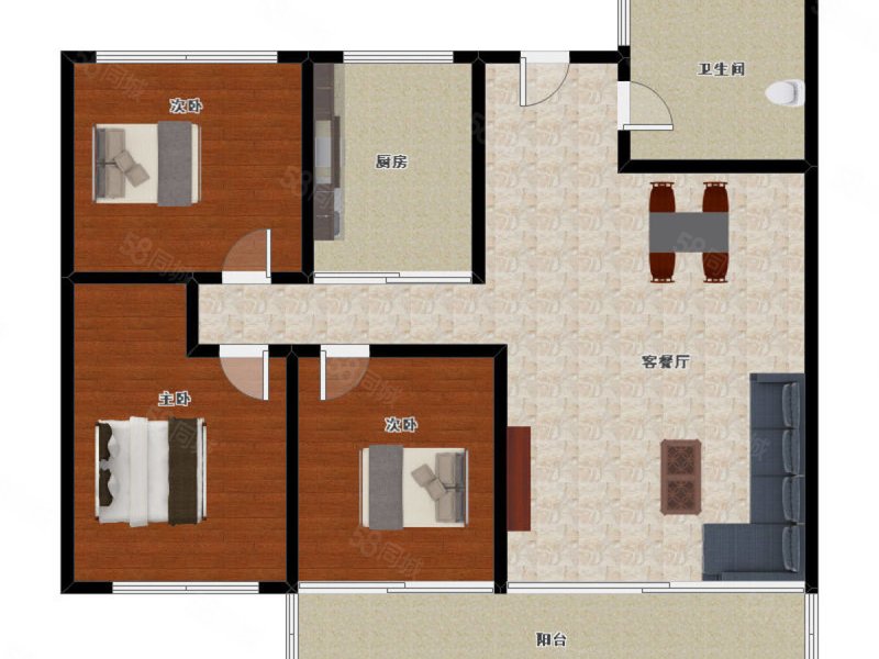 捡漏!降价30万!彩虹豪庭 品质改善小区 客厅朝南 双阳台