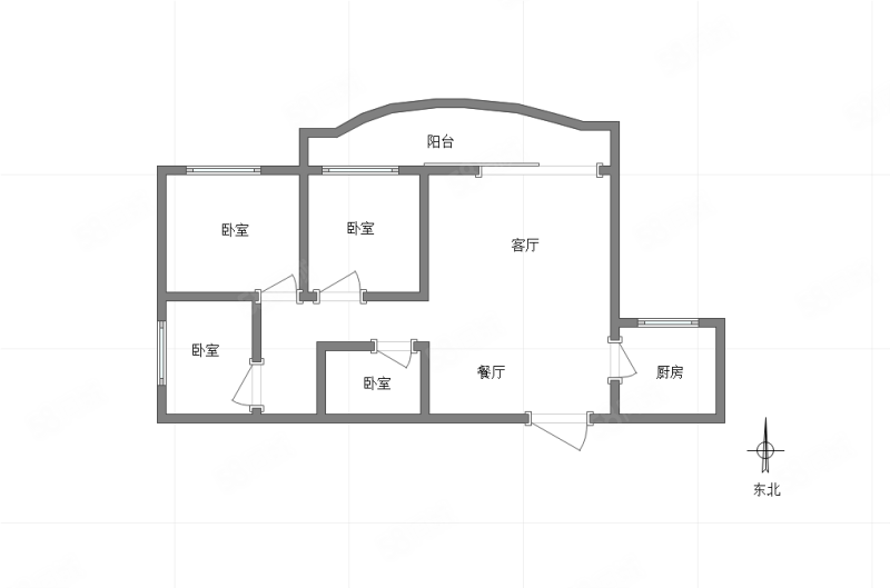 雅豪丽景3室1厅1卫98㎡东南81.8万