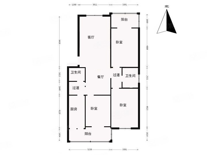 滨湖小区(南区)3室2厅2卫144.49㎡南北165万