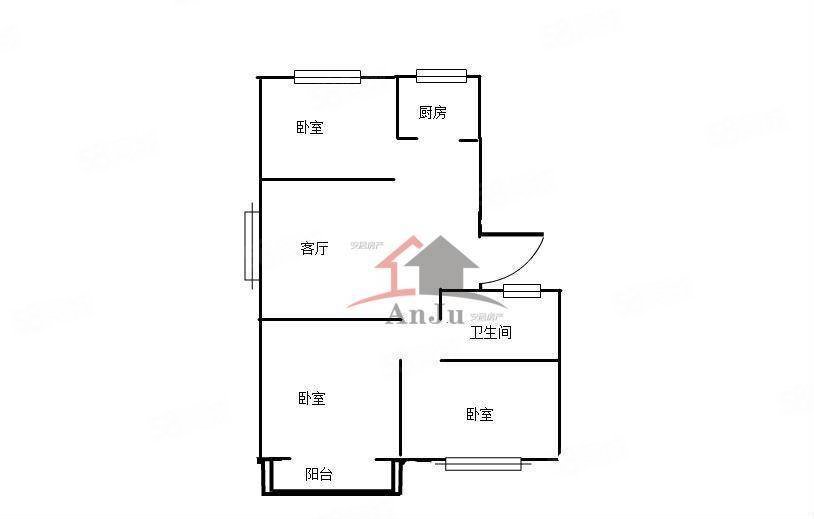 丽景花园3室2厅1卫99.8㎡南北59.5万