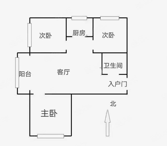 西山奥园3室1厅1卫92㎡南北350万