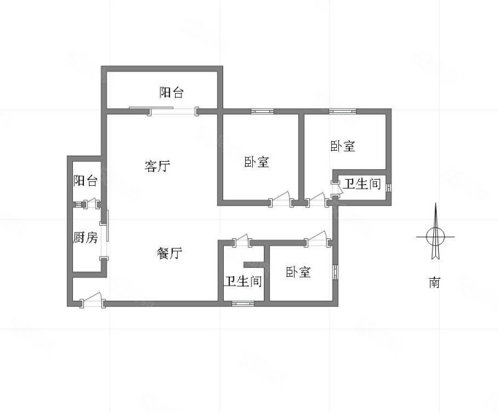 黛山道8號3室2厅2卫99㎡东70万