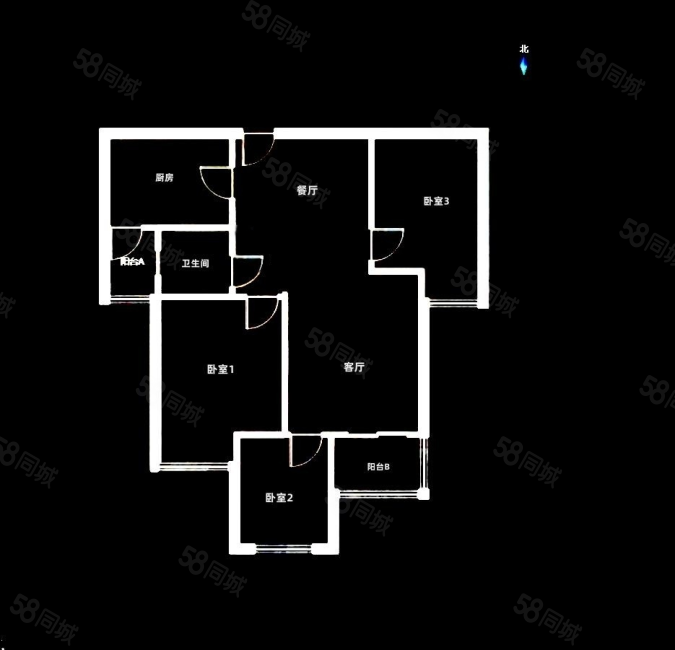 绿地派克公馆3室2厅1卫98.46㎡南115万