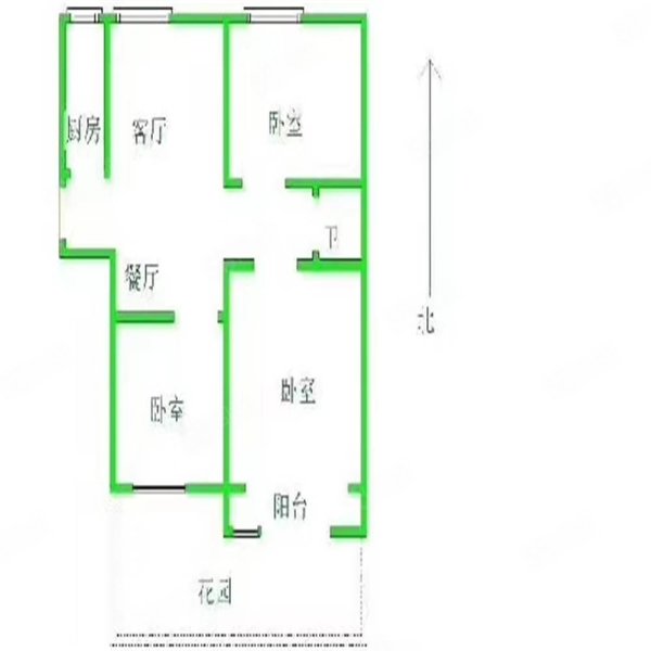 鑫源小区2室2厅1卫80㎡南北48万