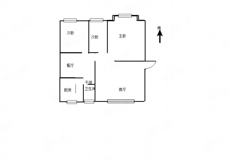 福东小区3室2厅1卫105.97㎡南北134万