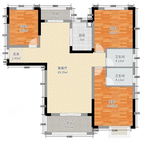 富丽花园(安陆)3室2厅1卫117㎡南北42万