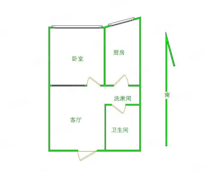 汇豪天下1室1厅1卫39.68㎡南37万