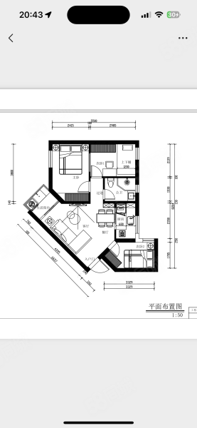 鸿山大厦3室1厅1卫65.24㎡东南469万