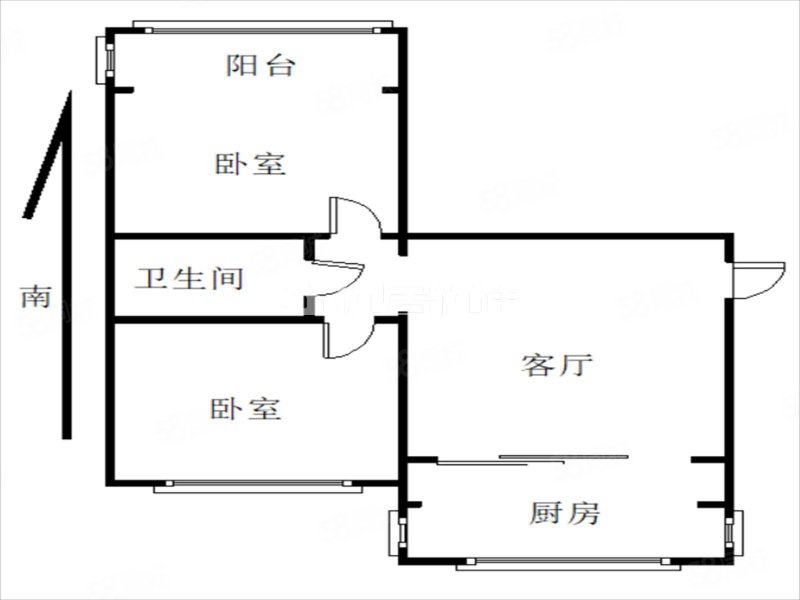 金都小区2室1厅1卫78.77㎡南北69.8万