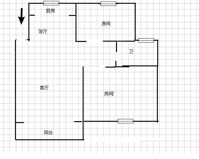 南昌齿轮公司生活区2室2厅1卫80.67㎡南北52万