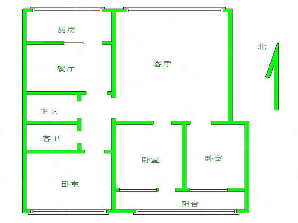 联建小区3室2厅1卫132.36㎡南89万