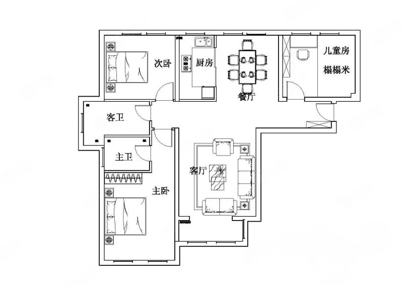 洛卡庄园4室2厅2卫125㎡南北59.8万