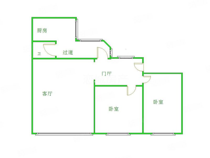 蜀华街32号院2室2厅1卫64㎡南北159万