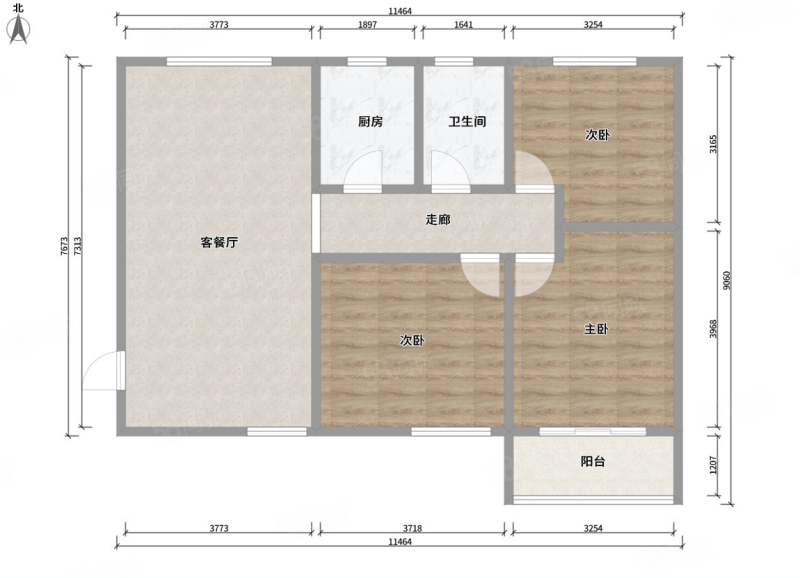 坤泽十里城3室2厅2卫110.36㎡南82万