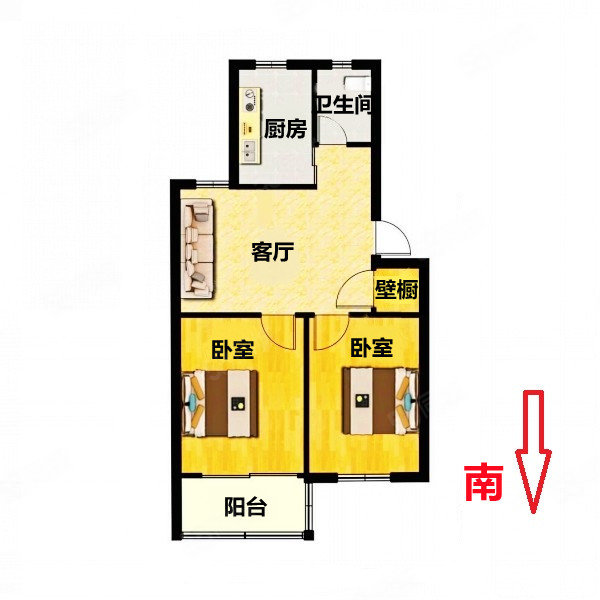 上元里2室1厅1卫67.07㎡南118万