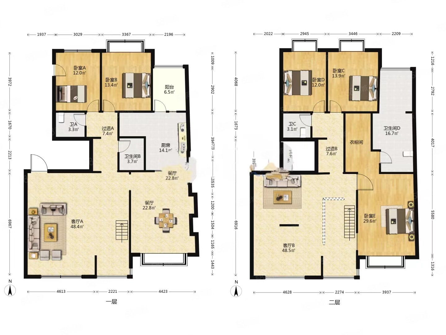两梯两户品质洋房德瀛华府精装跃层南北通透近芳草地