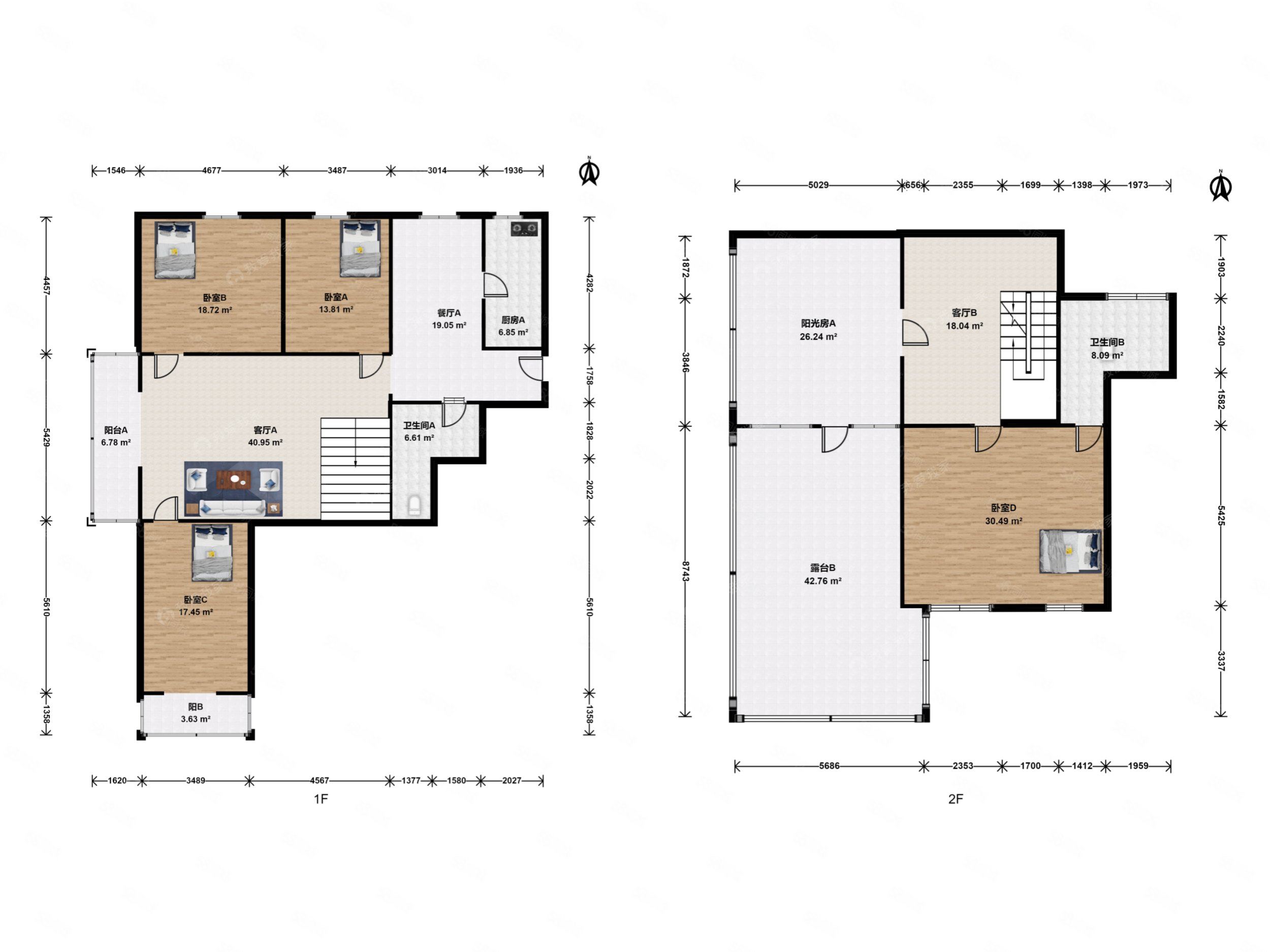 恩濟(jì)莊緣4室3廳2衛(wèi)213.2㎡西南1058萬