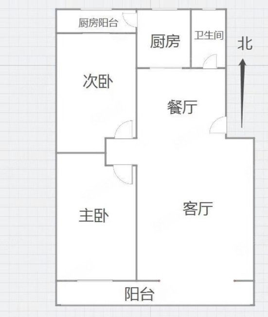 振新庄园2室2厅1卫106.5㎡南北132万