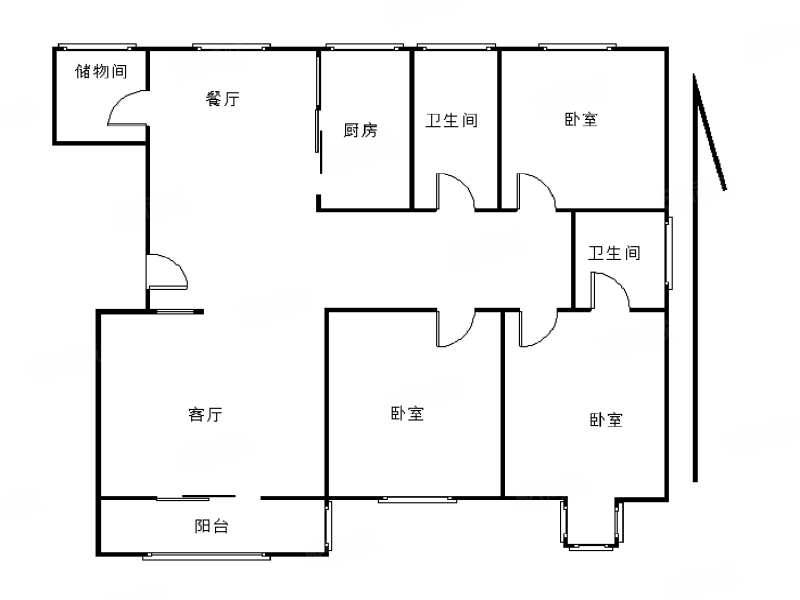 御景湾3室2厅2卫125.23㎡南北73万