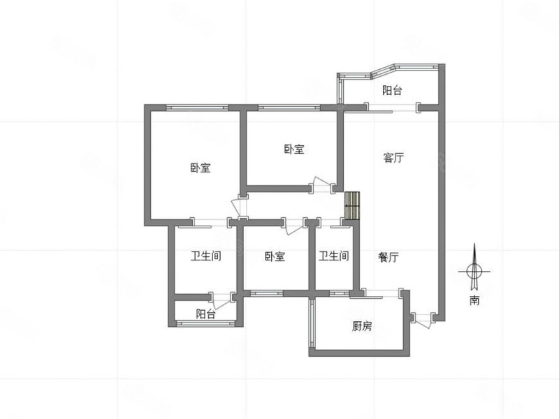 圣园平伟3室2厅2卫103㎡南北65万