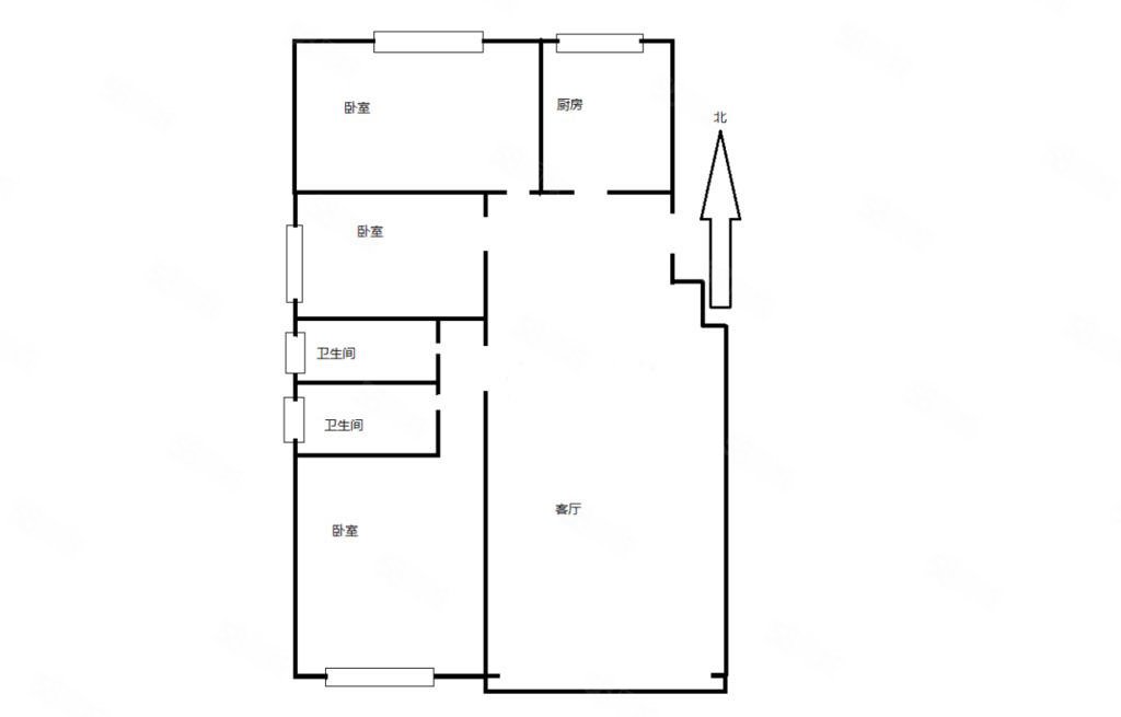 柏林山水3室2廳2衛(wèi)128.58㎡南北221萬(wàn)