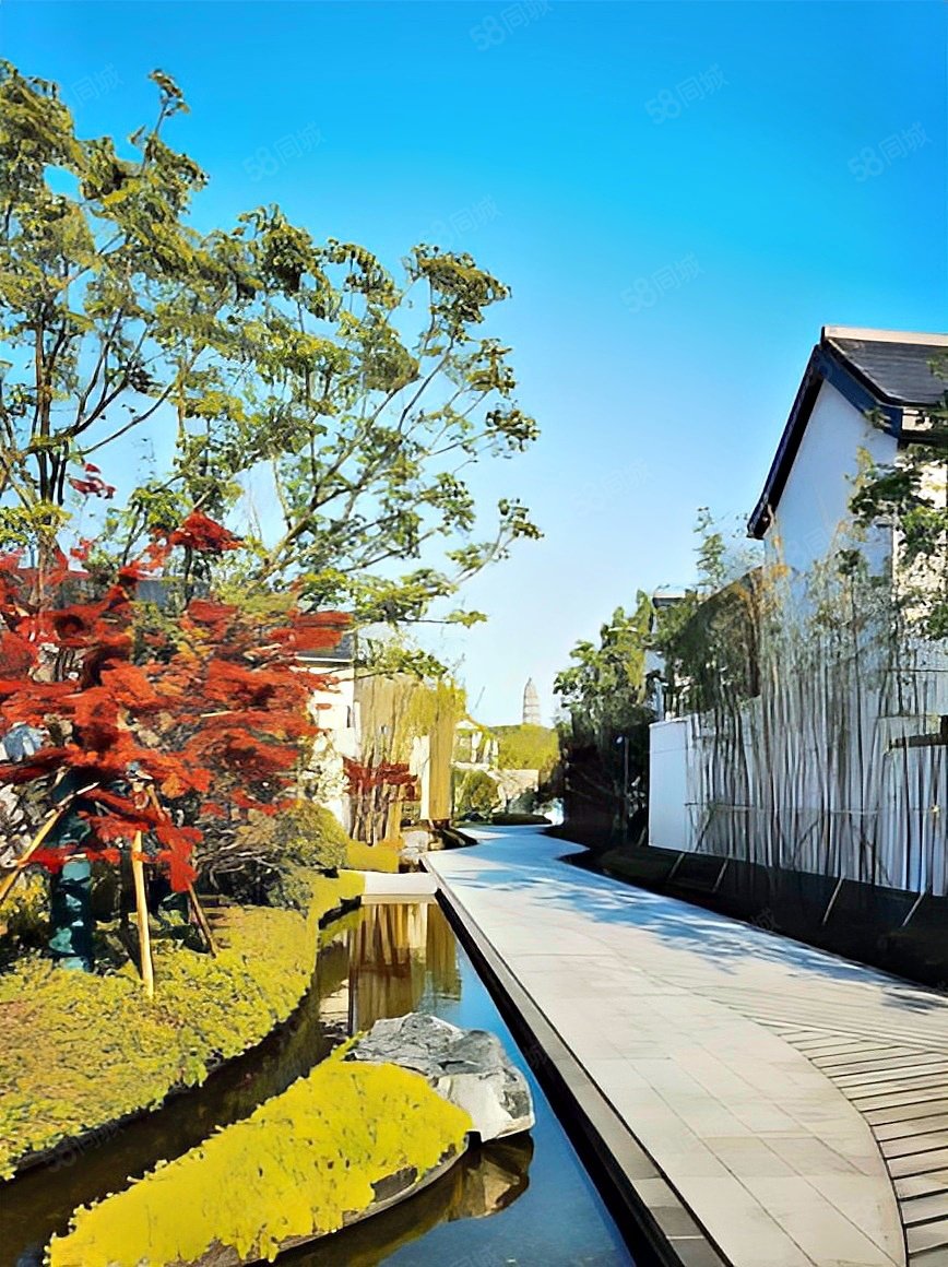 天伦随园联排别墅南临河纯毛坯位置好本人小区专家随时看房