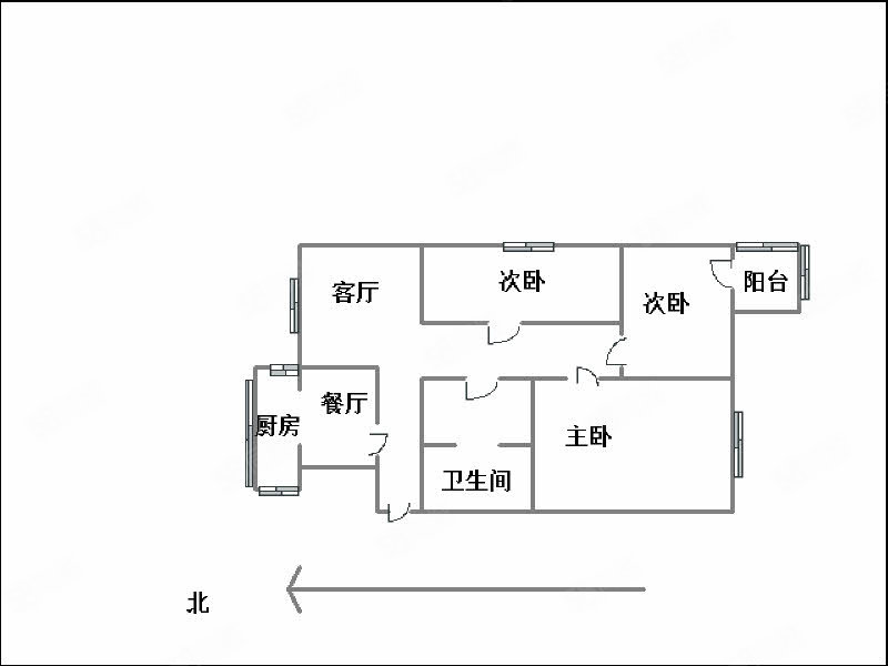 居乐苑3室2厅1卫109㎡南北59.8万