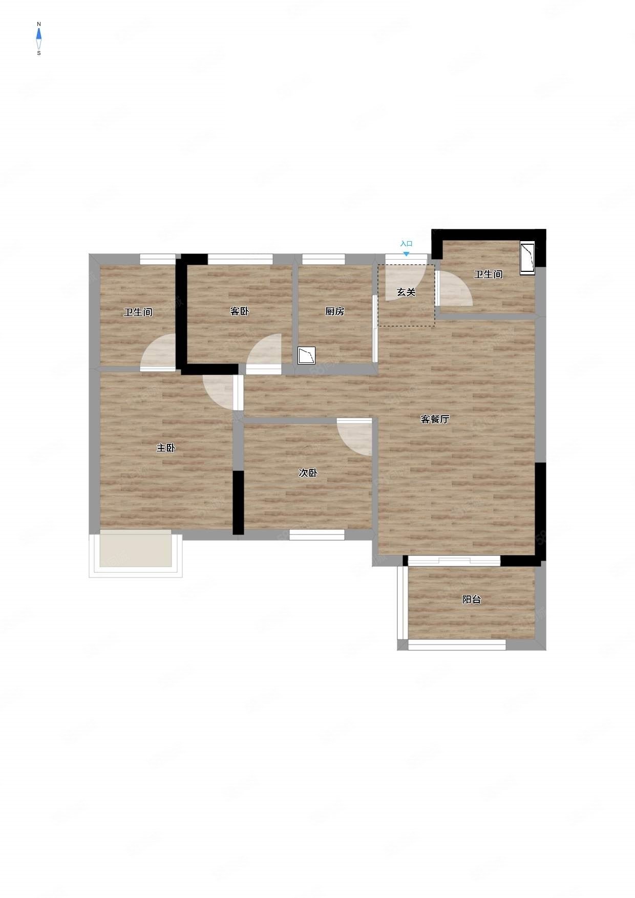 南站附近雍景台人车分流精装3室采光刺眼好楼层