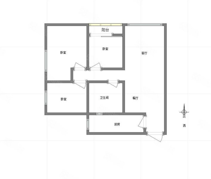 建工太阳公馆3室2厅1卫78㎡南北63万