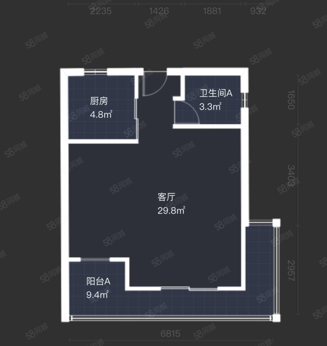 渭城风景3室1厅2卫62.32㎡南65万