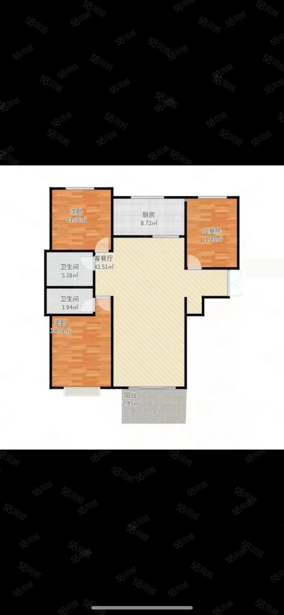 和谐小区4室2厅2卫194.89㎡南北120万