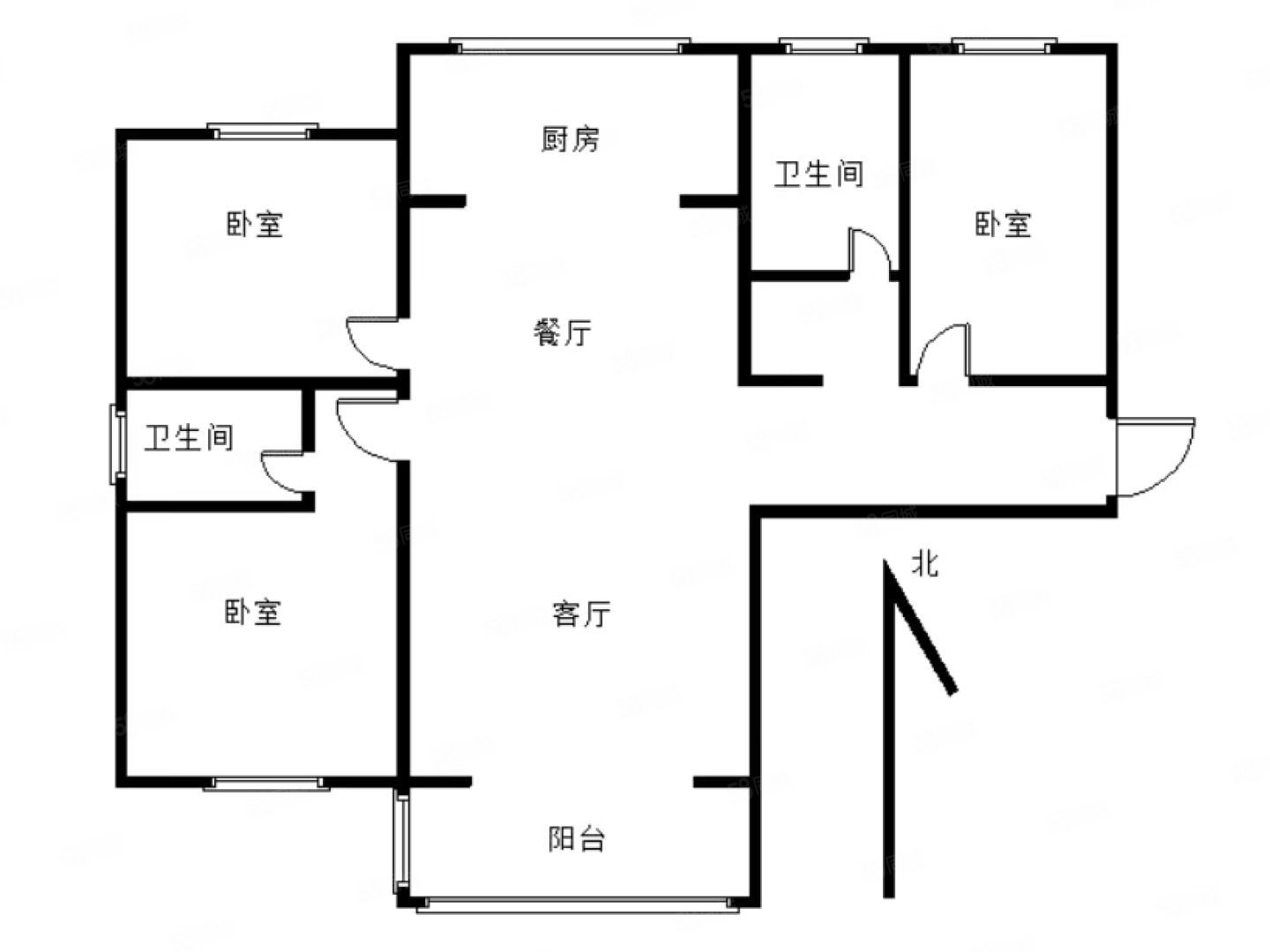 单县凤凰城(公寓住宅)3室2厅2卫138㎡南北79万