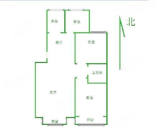 卓正丽景蓝湾(B区)3室2厅1卫100.88㎡南北117.8万