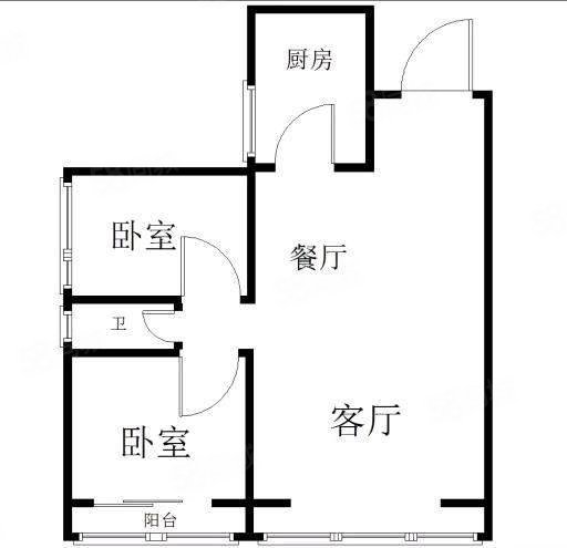 中天新郡2室2厅1卫88.02㎡南北42万