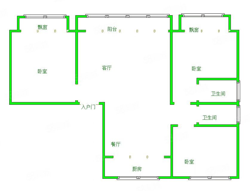 冶都森林里3室2厅2卫127㎡南北70万