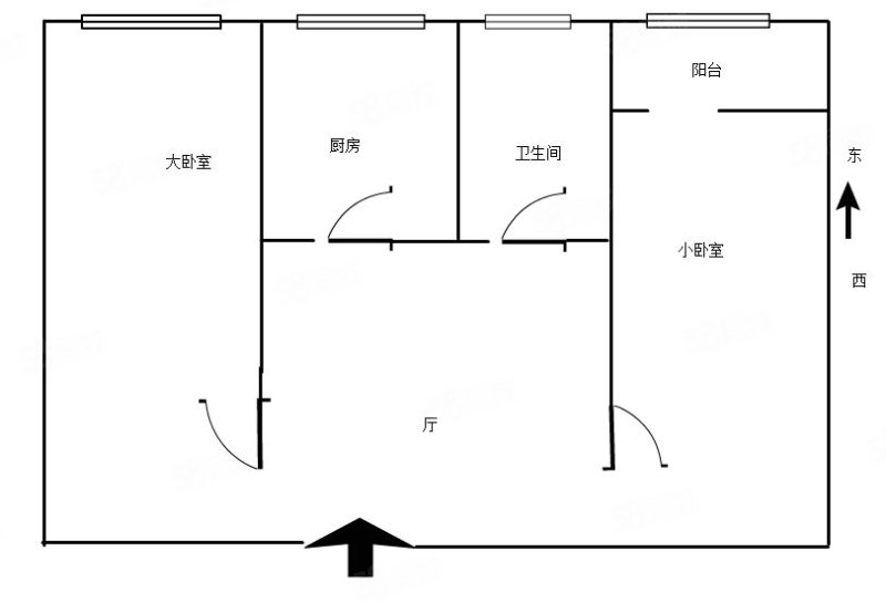 福临小区3室1厅1卫67㎡东西59万