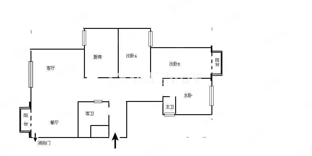 民生世家3室2厅2卫137.71㎡南北85万