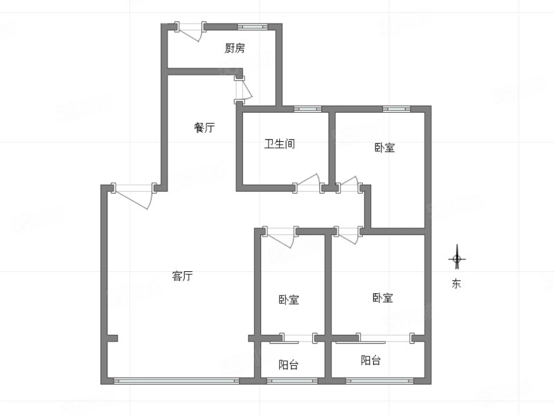 民乐村3室2厅1卫120㎡南北100万