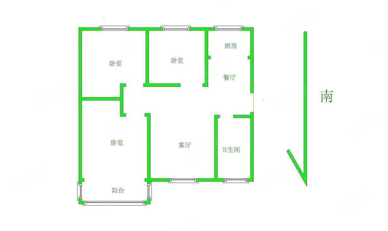 锦绣花苑小区3室1厅1卫106㎡南北60万